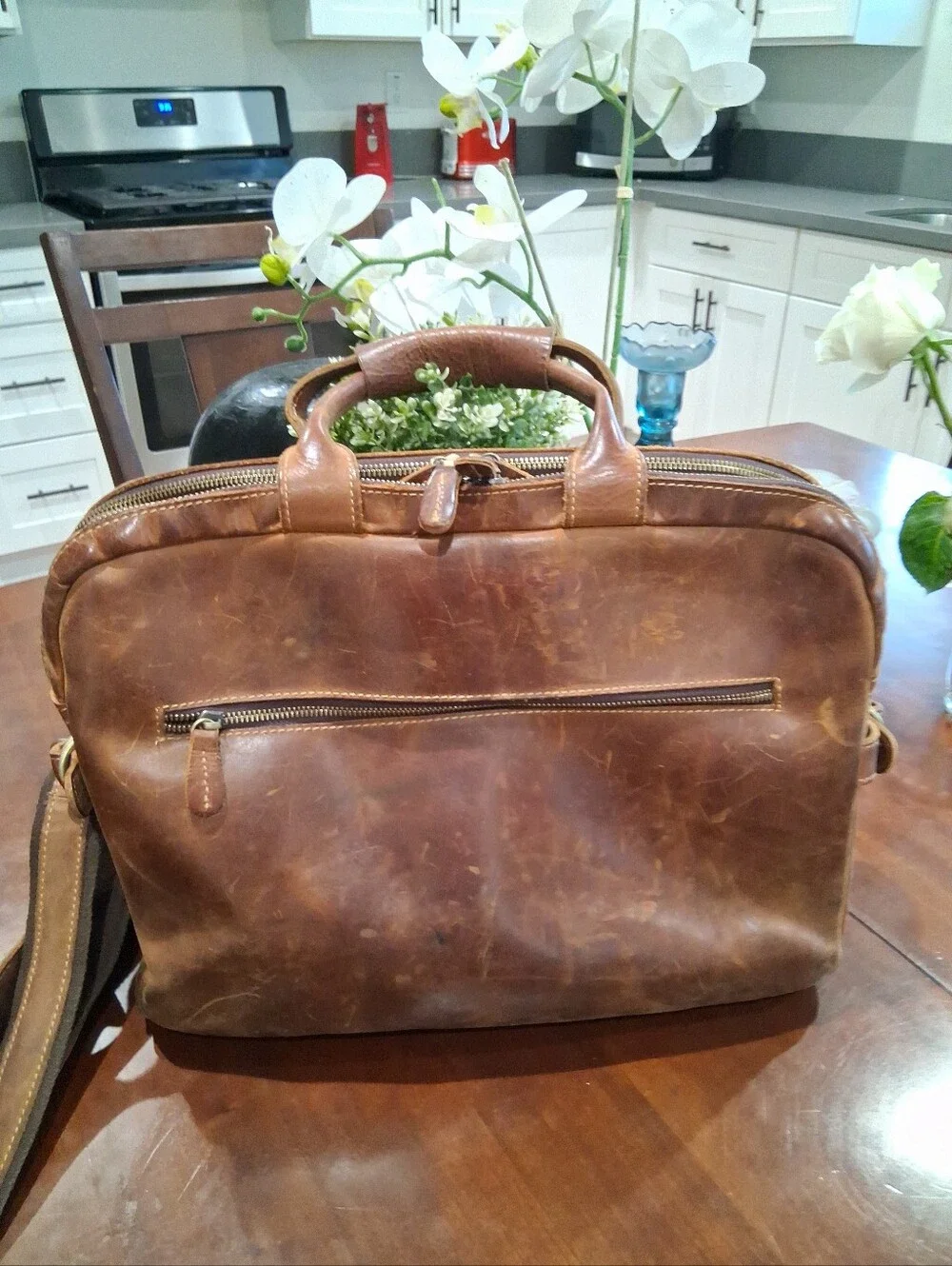 Gorgeous KATTEE Rustic Leather Briefcase